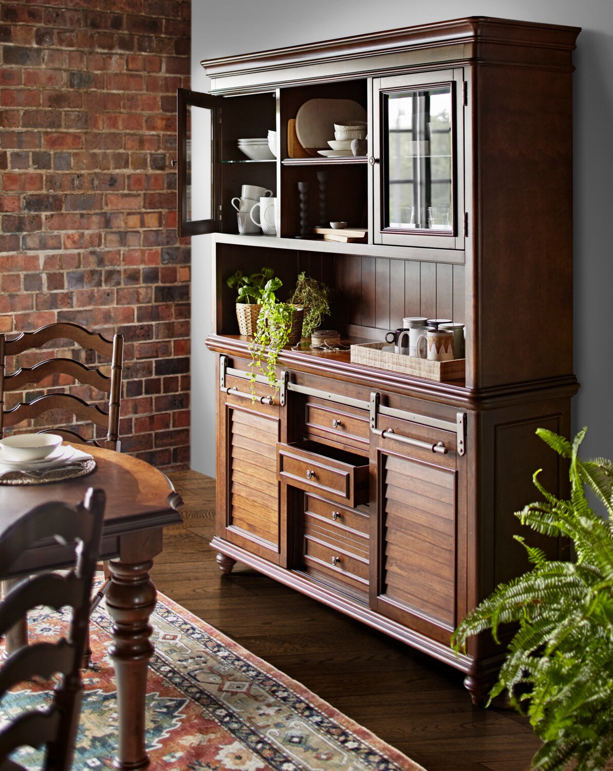 Charleston Buffet and Hutch - Tobacco | Value City ...