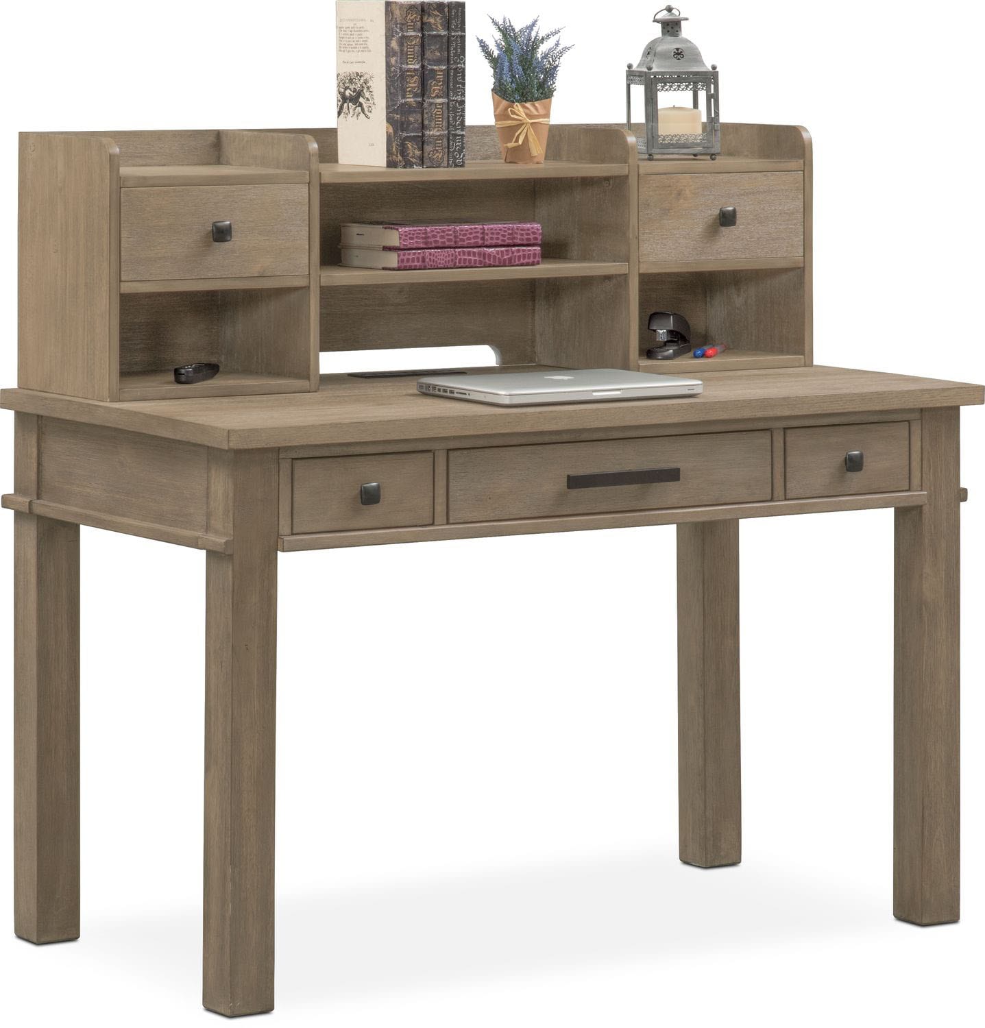 Tribeca Youth Desk And Hutch Gray Value City Furniture And