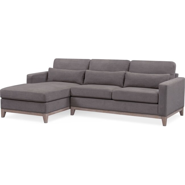 Living Room Furniture - Crosby 2-Piece Sectional with Chaise
