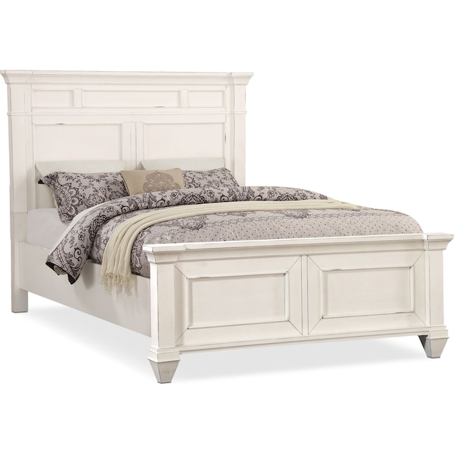 waverly queen bed - white | value city furniture and mattresses