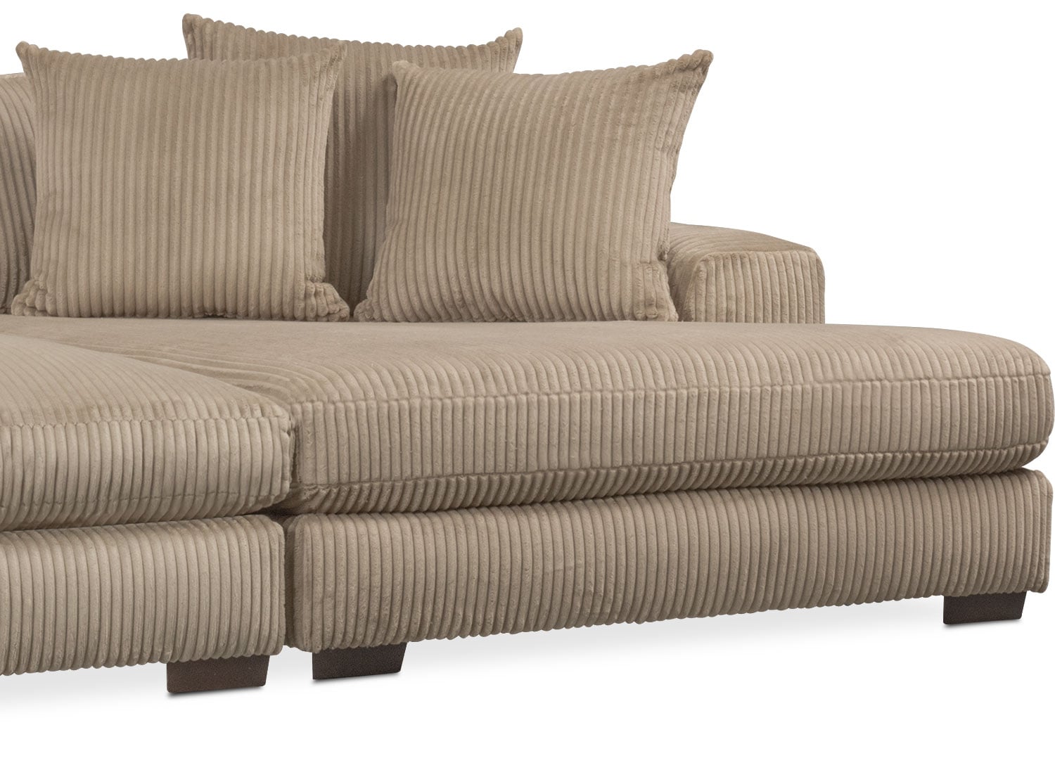 Lounge 2-Piece Sectional with Double Chaise - Beige ...