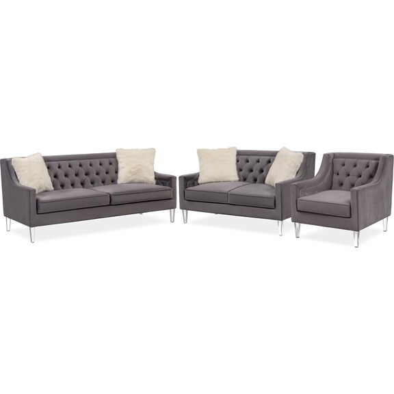 The Chloe Living Room Collection Value City Furniture And Mattresses 1 589 97 430 After 10 Off Chloe Sofa Loveseat And Chair Set