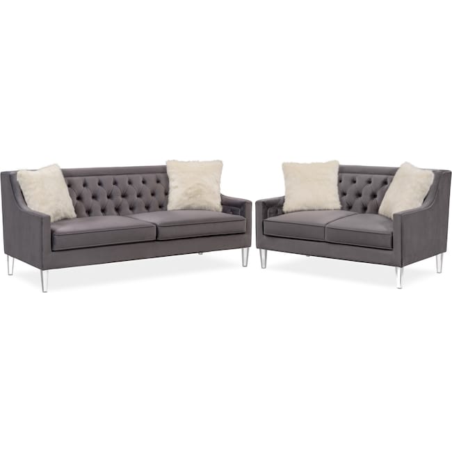 Living Room Furniture - Chloe Sofa and Loveseat Set