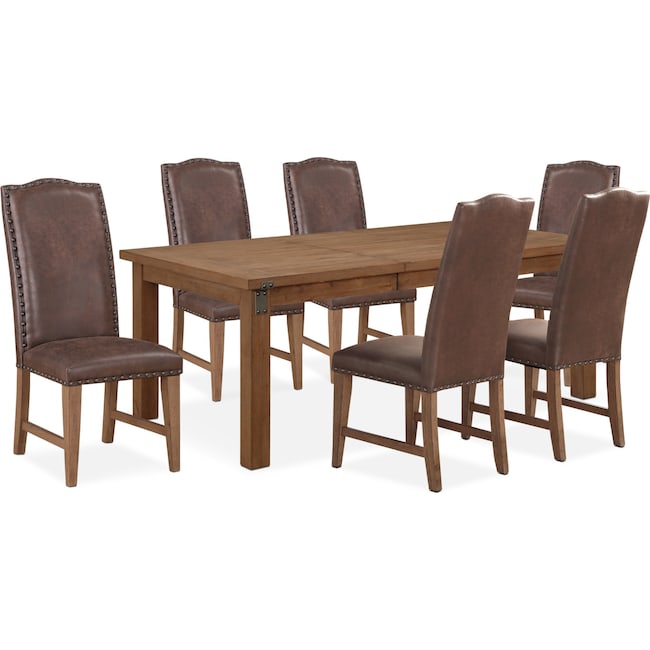 Dining Room Furniture - Hampton Dining Table and 6 Upholstered Side Chairs