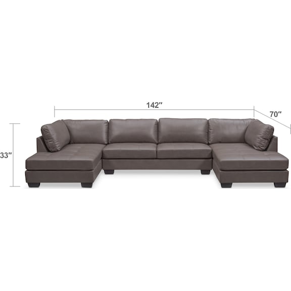 Living Room Furniture - Santana 3-Piece Sectional