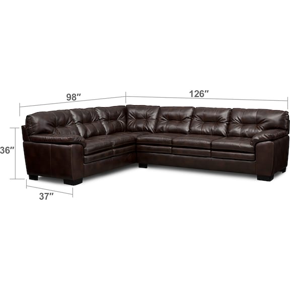 Living Room Furniture - Magnum 2-Piece Sectional