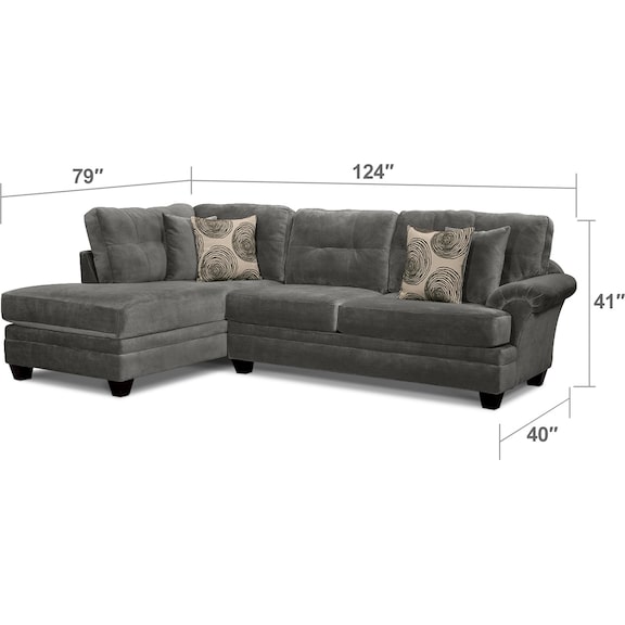 Living Room Furniture - Cordelle 2-Piece Sectional with Chaise and Swivel Chair Set
