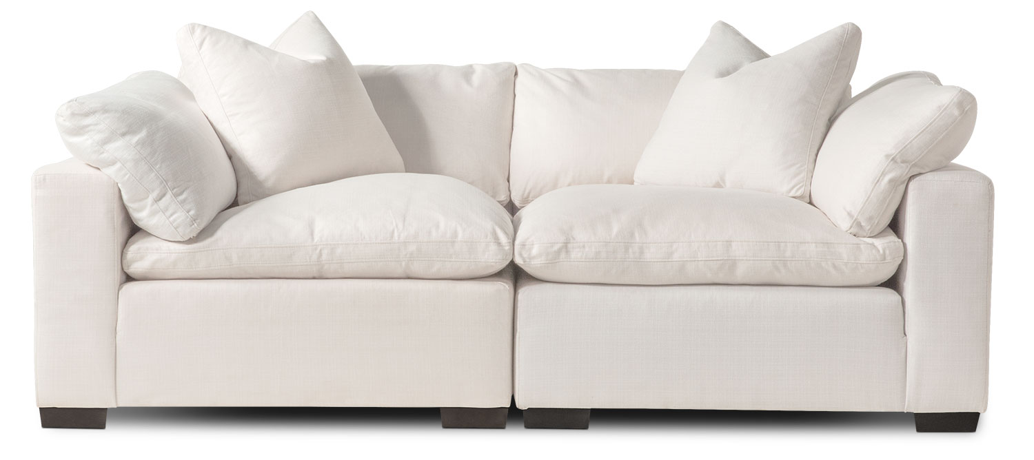 Plush 2Piece Sectional Anders Ivory Value City Furniture and