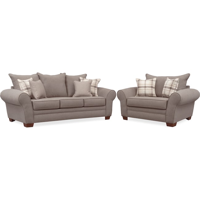 Living Room Furniture - Rowan Sofa and Chair and a Half Set