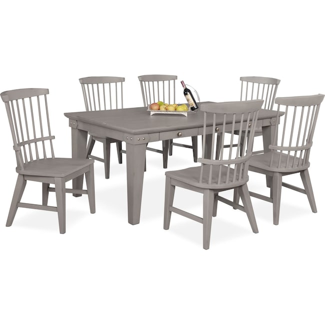 Dining Room Furniture - New Haven Dining Table and 6 Windsor Side Chairs