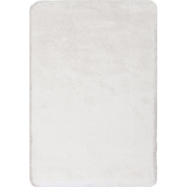 Rugs - Sparkle Shag Area Rug - White Gold