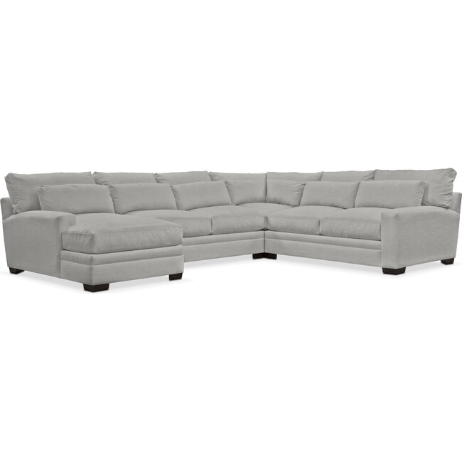 Living Room Furniture - Winston 4-Piece Sectional with Chaise