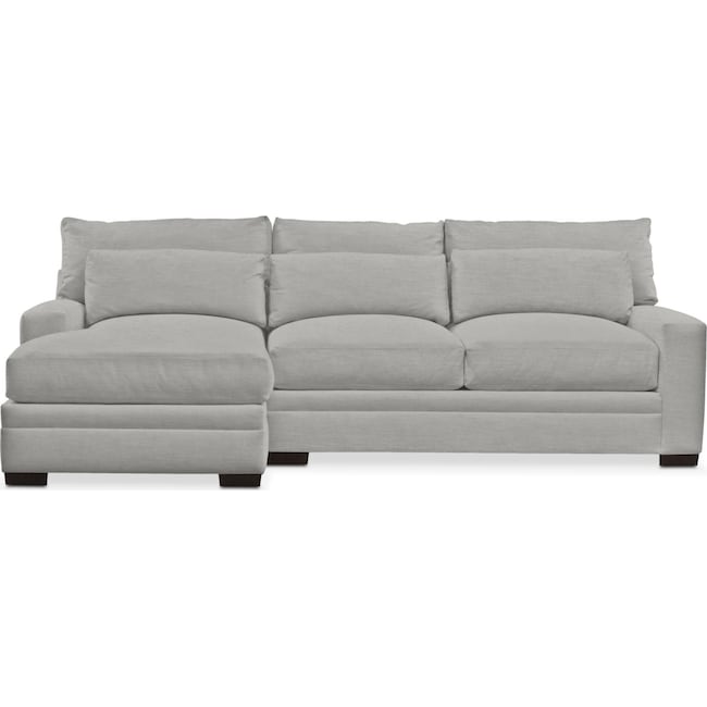 Living Room Furniture - Winston 2-Piece Sectional with Chaise