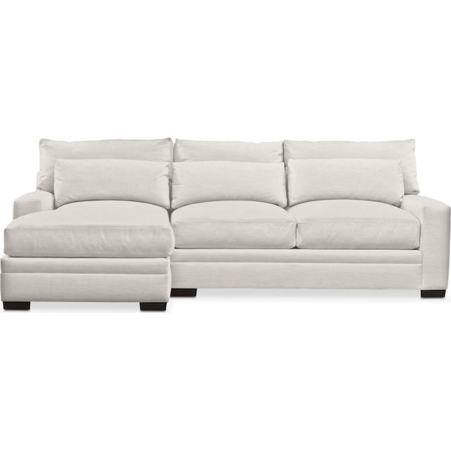 Living Room Furniture - Winston 2-Piece Sectional with Chaise