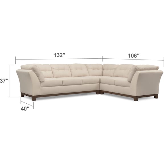Living Room Furniture - Sebring 3-Piece Sectional with Sofa