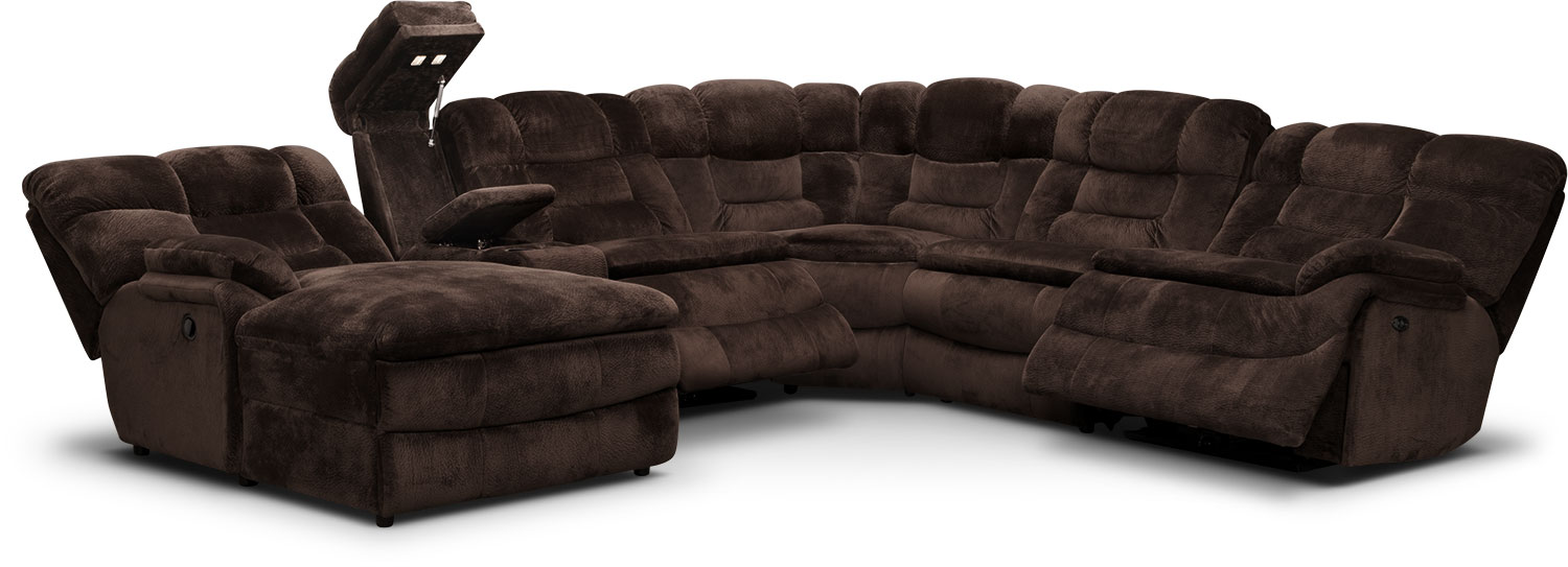 Big Softie 6-Piece Power Reclining Sectional with Left ...