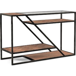 Sofa Console Tables Living Room Value City District Sofa Table Gunmetal