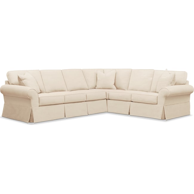 Sawyer 2 Piece Slipcover Sectional With Sofa Value City Furniture Living Room Furniture Sawyer 2 Piece Slipcover Sectional With Sofa