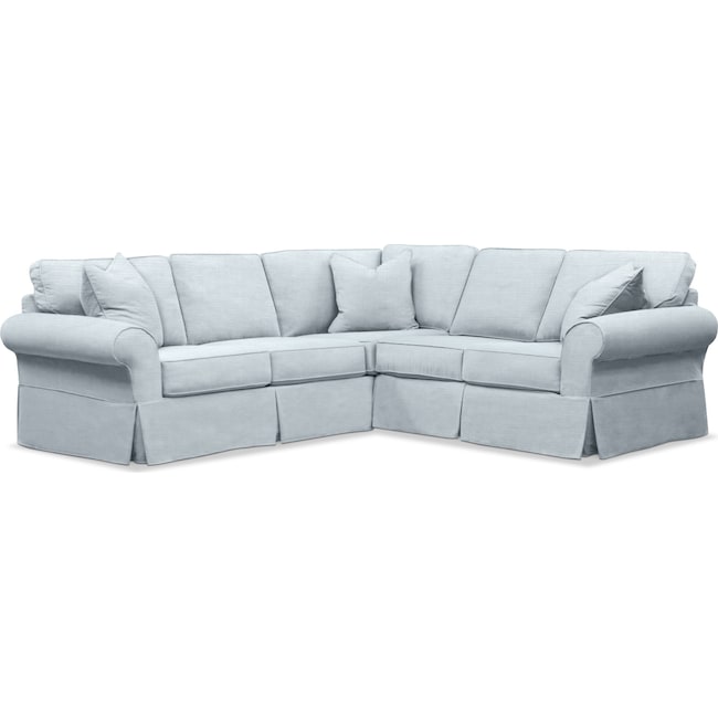 Living Room Furniture - Sawyer 2-Piece Small Slipcover Sectional