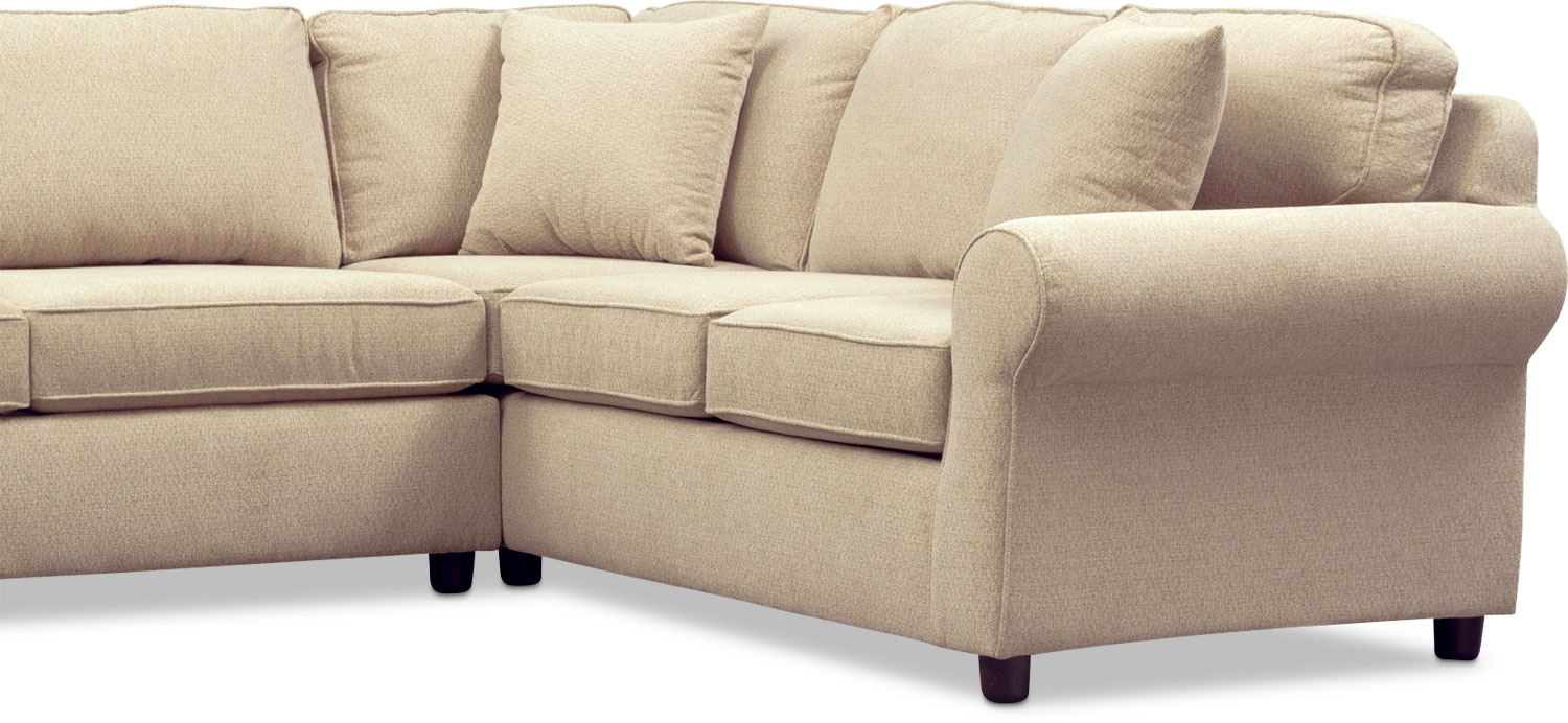 Ashton 3Piece Sectional with Cuddler Value City Furniture and Mattresses