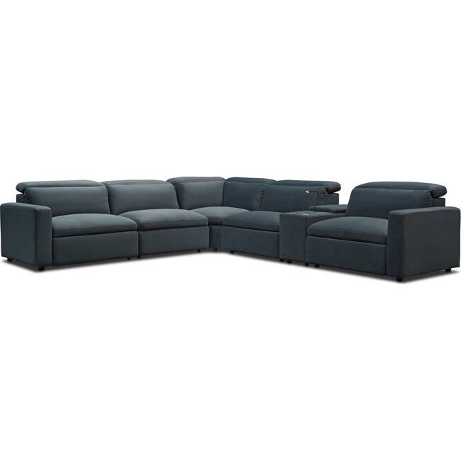 Living Room Furniture - Happy 6-Piece Dual Power Reclining Sectional