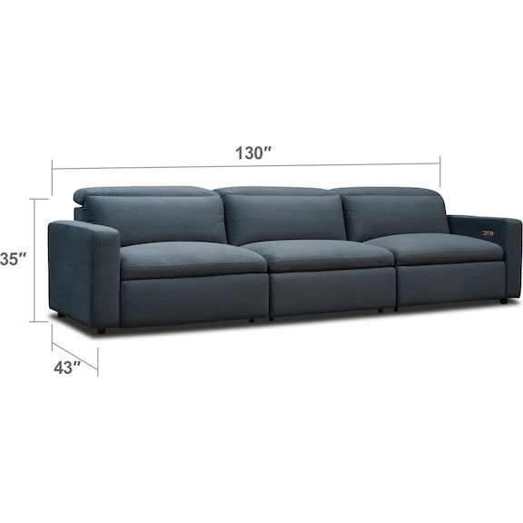 Living Room Furniture - Happy 3-Piece Dual Power Reclining Sofa