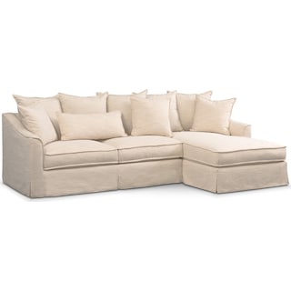 Sectional Sofas Value City Funiture Brooke Ivory 2 Piece Sectional With Chaise