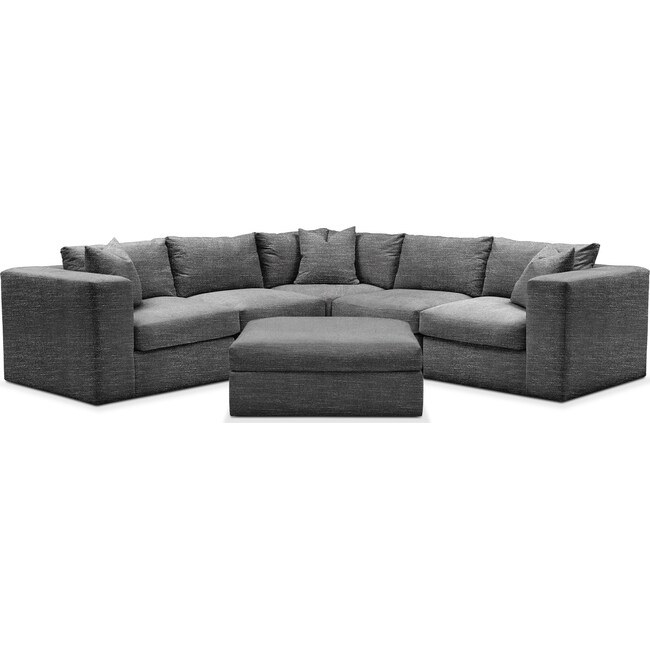 Living Room Furniture - Collin 5-Piece Sectional with Ottoman