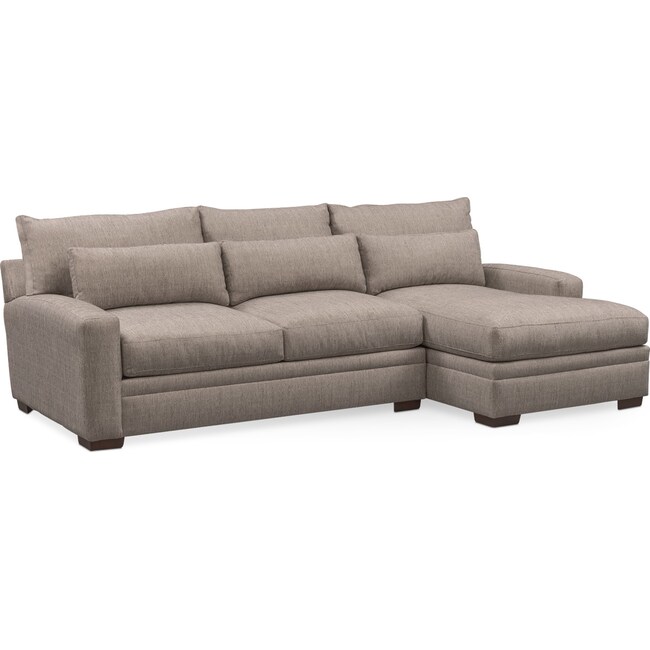 Living Room Furniture - Winston 2-Piece Sectional with Chaise