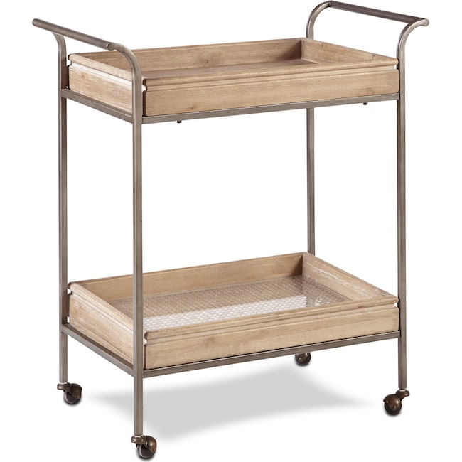 Accent and Occasional Furniture - Warren Bar Cart - Light Brown