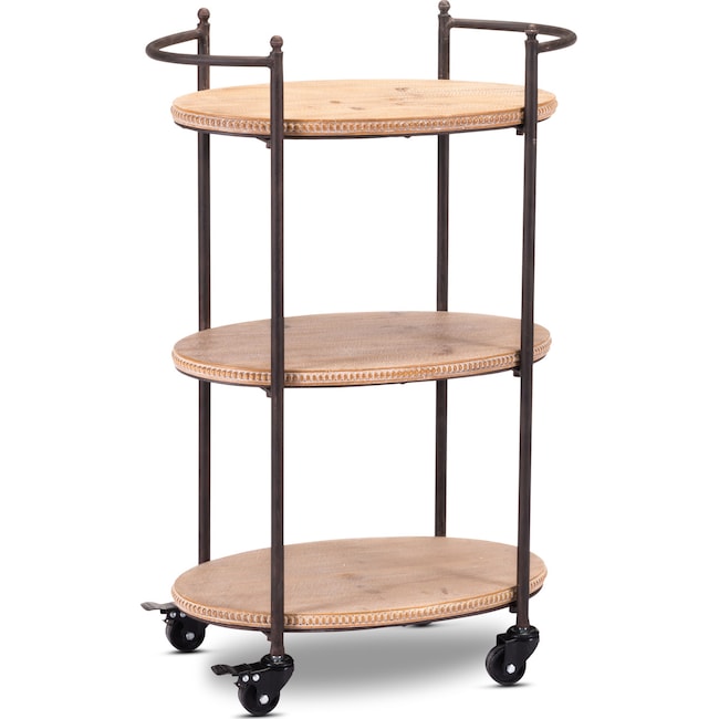 Accent and Occasional Furniture - Addison Bar Cart - Natural