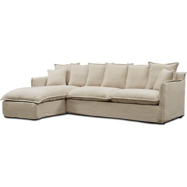 Living Room Furniture - Reid 2-Piece Sectional with Chaise