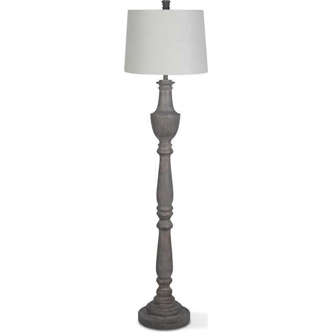 Home Accessories - Brushed Gray Floor Lamp