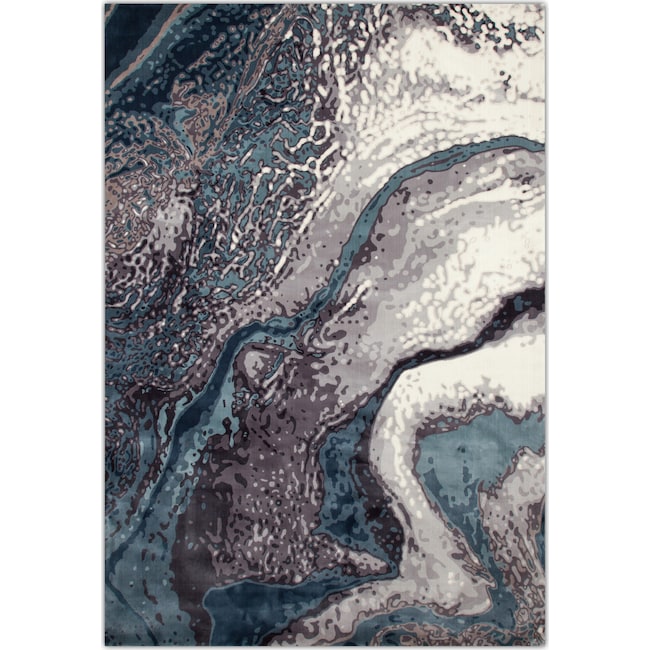 Rugs - Titanium Area Rug - Aqua Blue