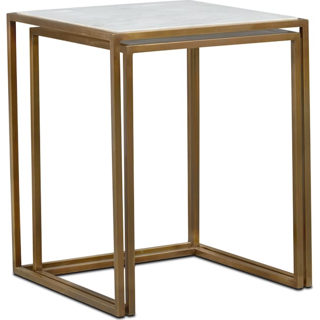 Accent and Occasional Furniture - Evie Marble Nesting Tables