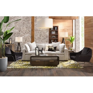 Beige sofa living room