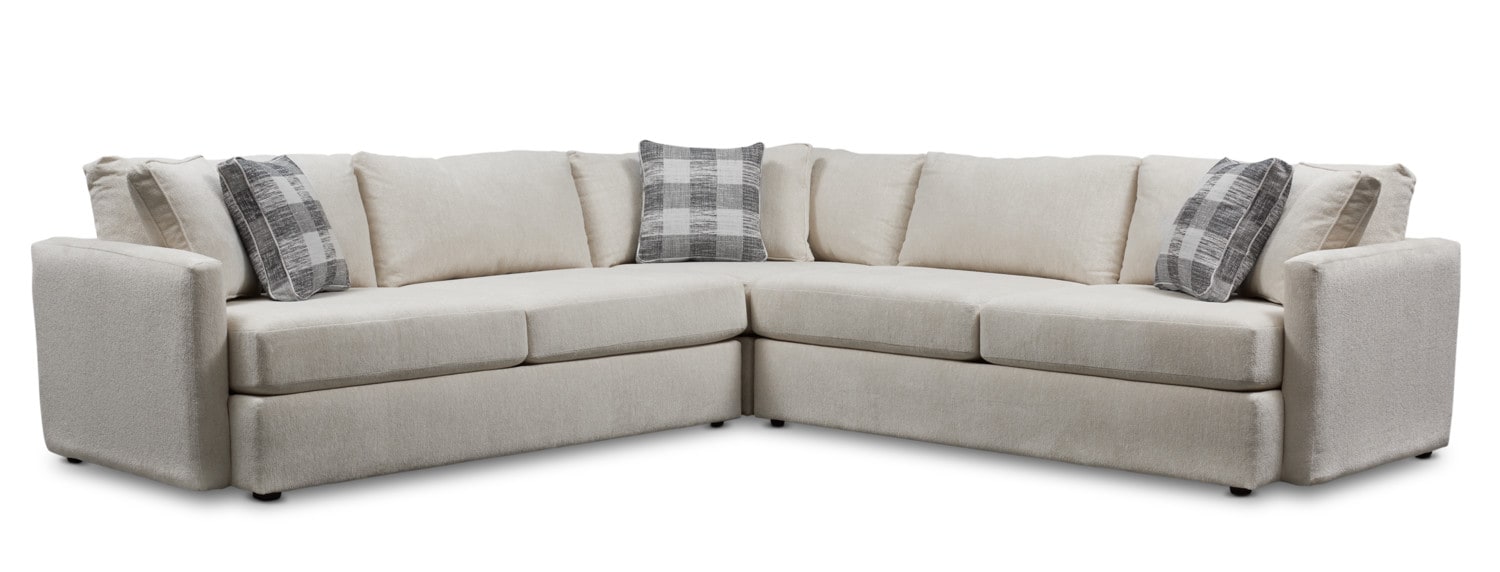 Garrett 3 Piece Sectional Beige Value City Furniture And Mattresses Living Room Furniture Garrett 3 Piece Sectional Beige