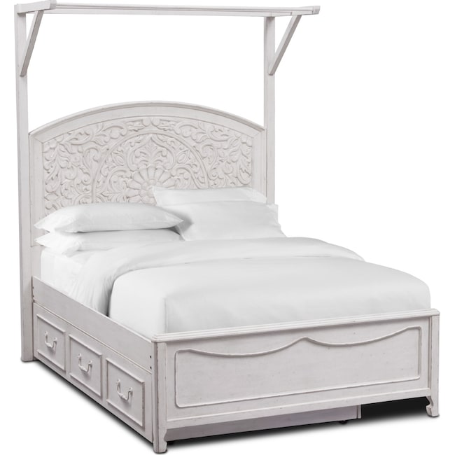 Bedroom Furniture - Florence Canopy Trundle Bed