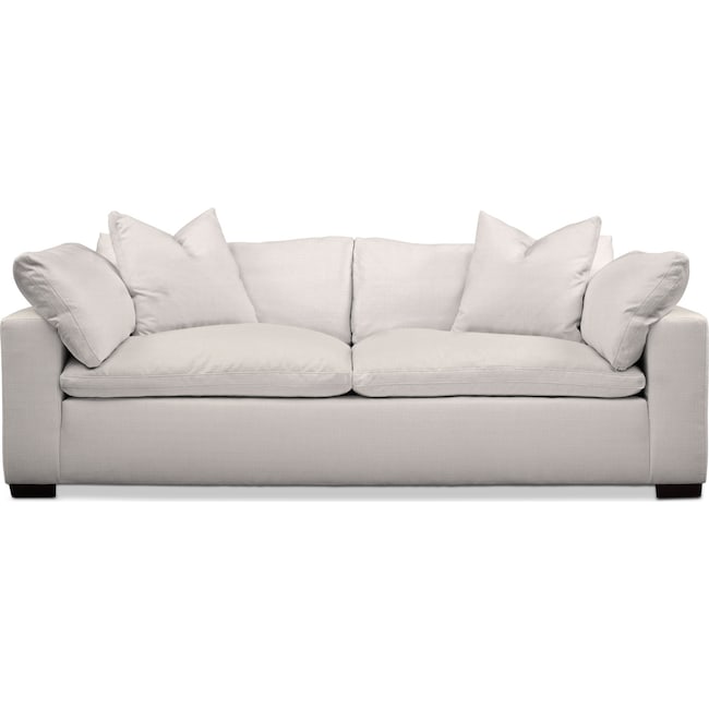 Living Room Furniture - Plush Sofa - Ivory