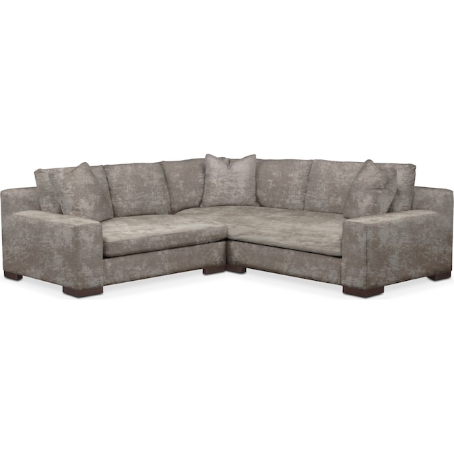 Living Room Furniture - Ethan 2-Piece Sectional with Loveseat
