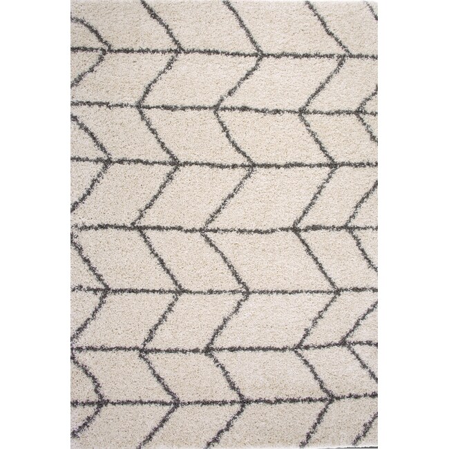 Rugs - Elements Area Rug - Ivory/Charcoal