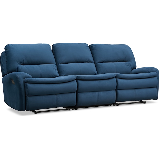 Living Room Furniture - Cruiser 3-Piece Manual Reclining Sofa - Ink