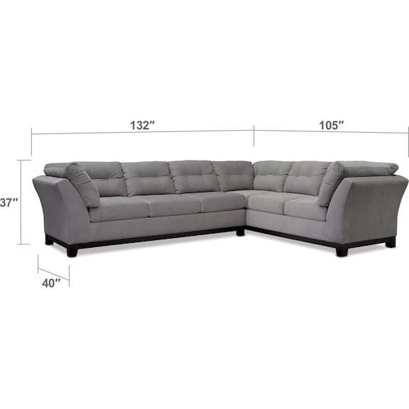 Living Room Furniture - Sebring 2-Piece Large Sectional