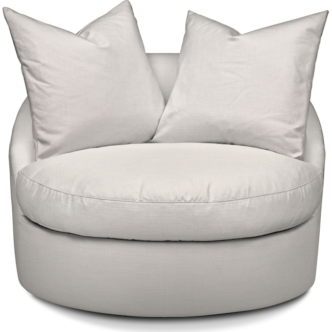 Living Room Furniture - Plush Swivel Chair