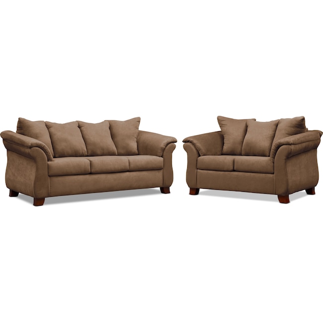 Living Room Furniture - Adrian Sofa and Loveseat Set