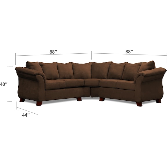 Living Room Furniture - Adrian 2-Piece Sectional and Chair Set