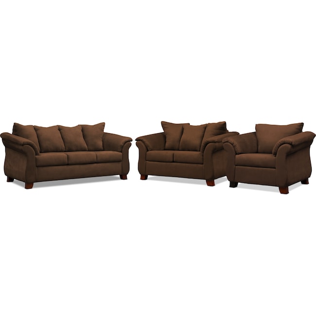 Living Room Furniture - Adrian Sofa, Loveseat and Chair Set