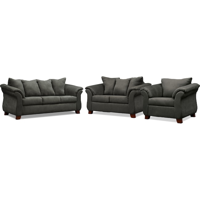 Living Room Furniture - Adrian Sofa, Loveseat and Chair