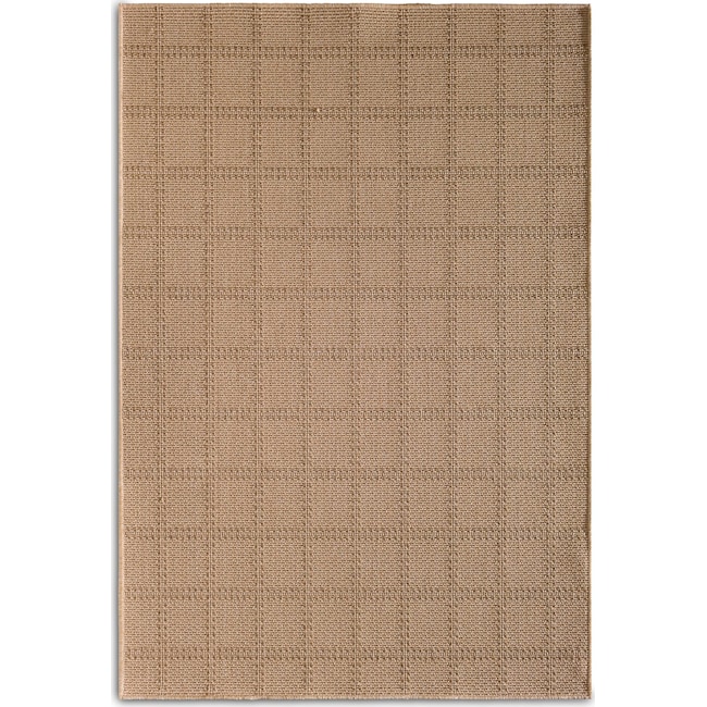 Outdoor Furniture - Plaid Indoor/Outdoor Rug - Beige
