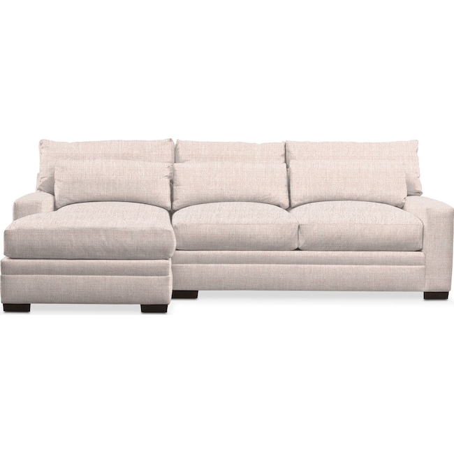 Living Room Furniture - Winston 2-Piece Sectional with Chaise